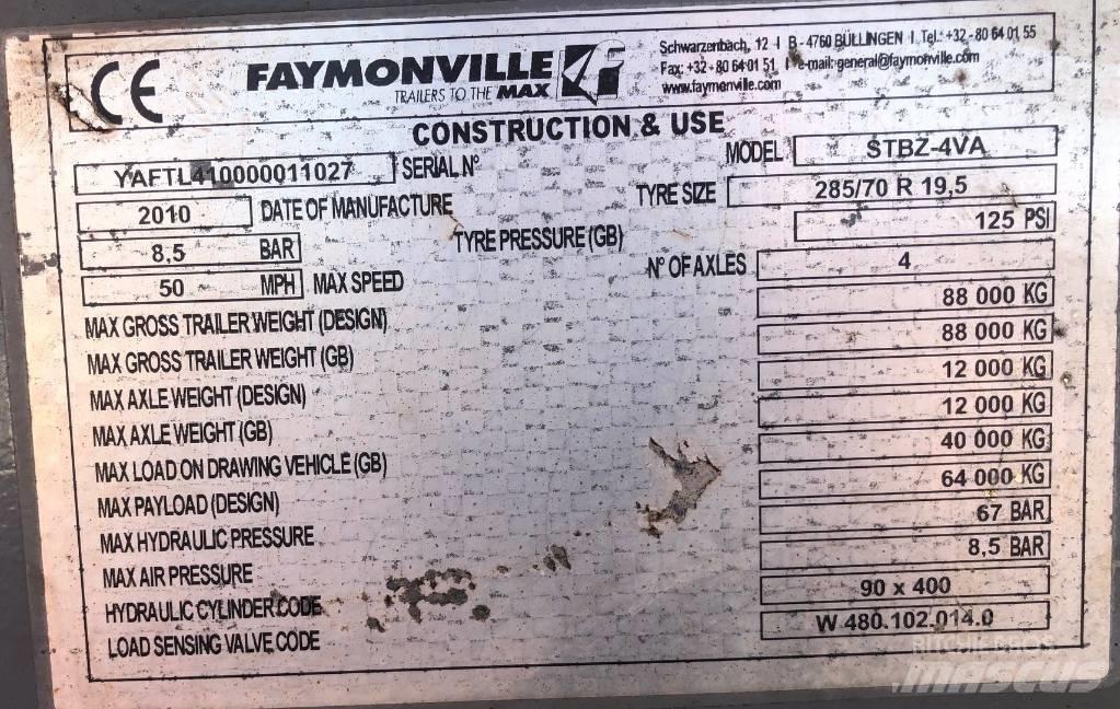 Faymonville STBZ-4VA Remorque surbaissée