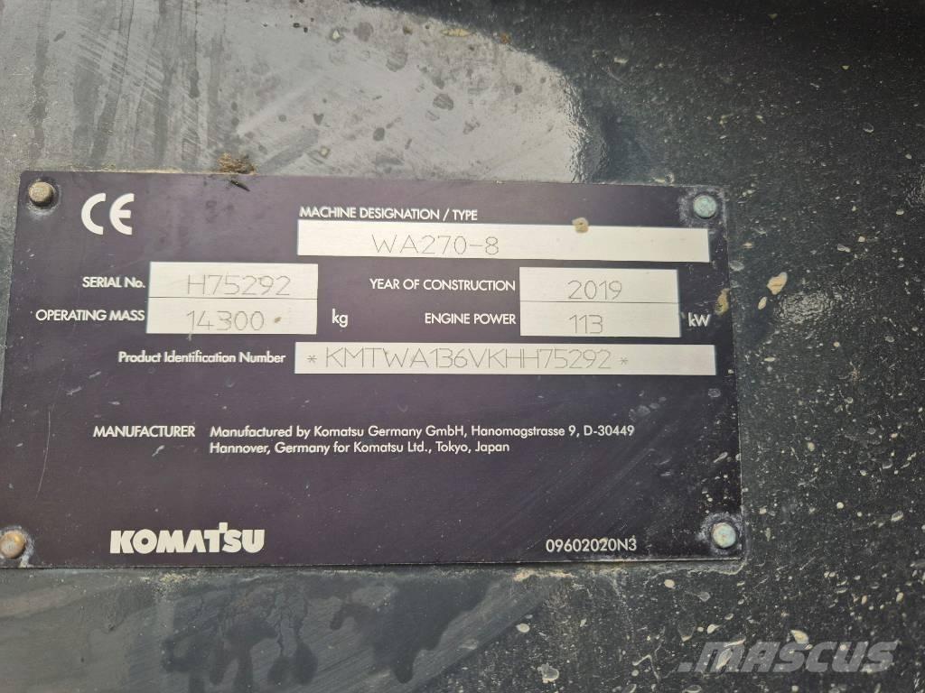 Komatsu WA 270-8 Chargeuse sur pneus