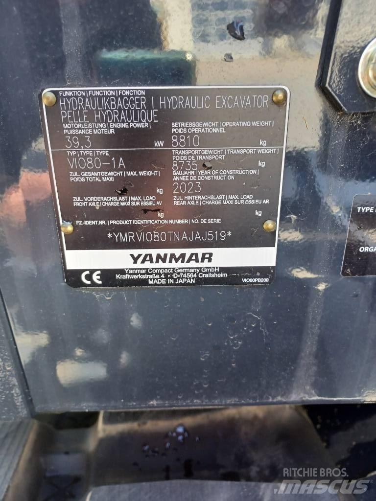 Yanmar Vio 80-2PB Mini pelle < 7t