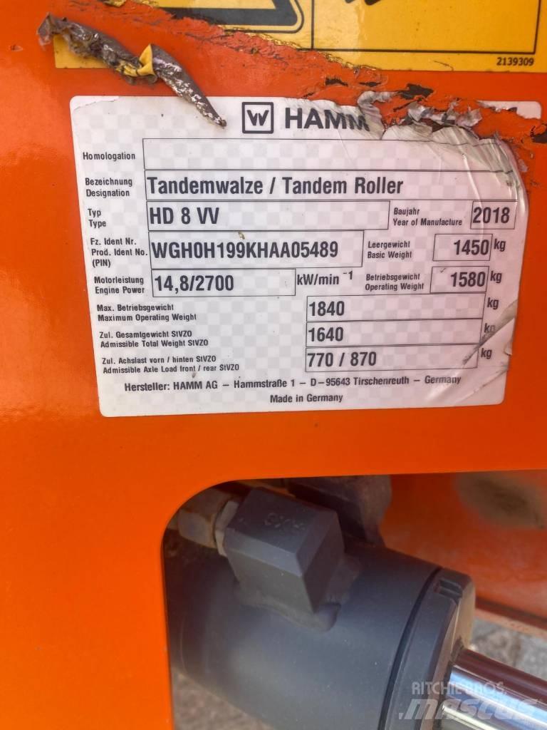 Hamm HD8VV Rouleaux tandem
