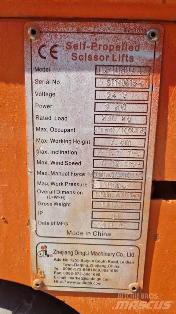 Dingli JCPT 0807 DC Nacelle ciseaux
