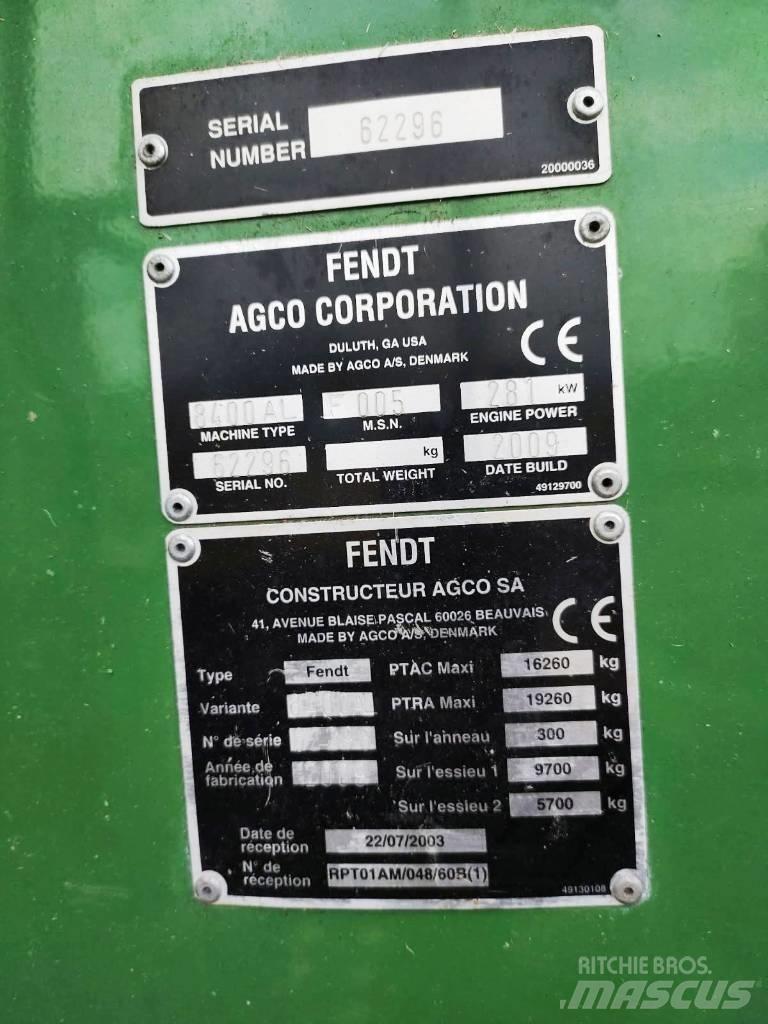 Fendt 8400 P AL Moissonneuse batteuse