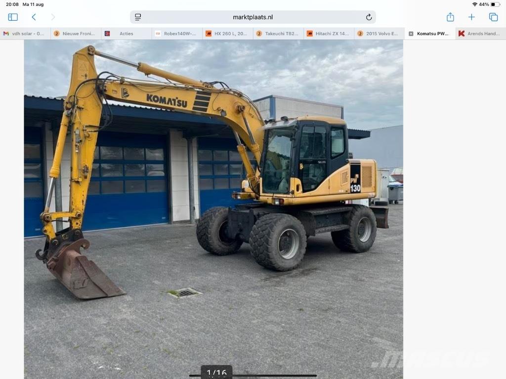 Komatsu PW 130-7K Pelle sur pneus