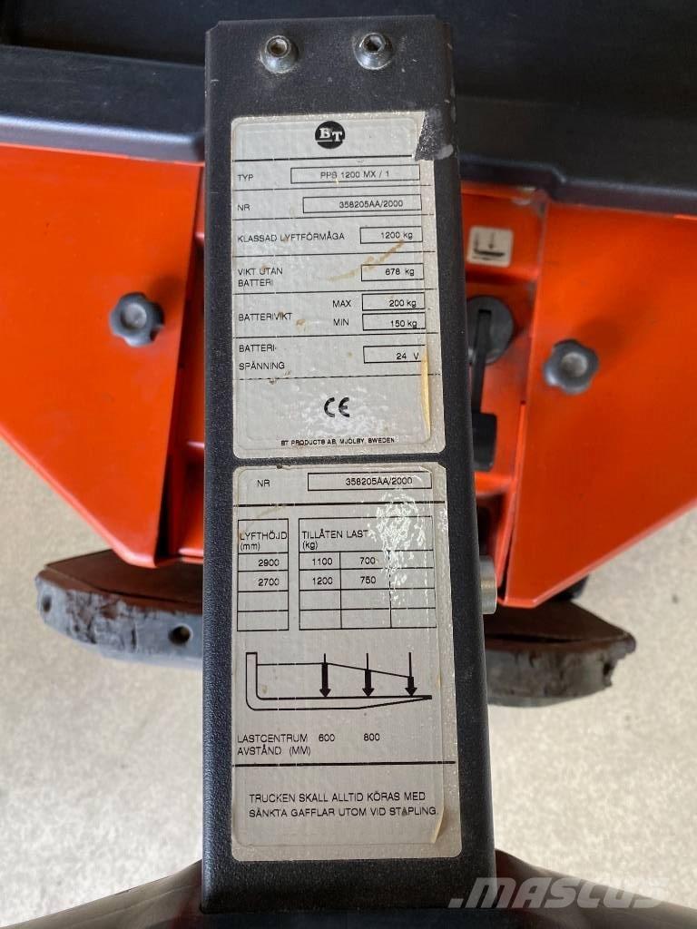 BT PPS 1200 MX / 1 Gerbeur accompagnant