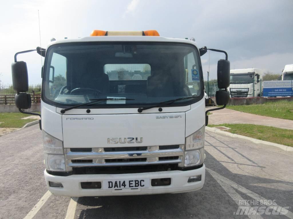 Isuzu N 75.190 Camion plateau ridelle avec grue