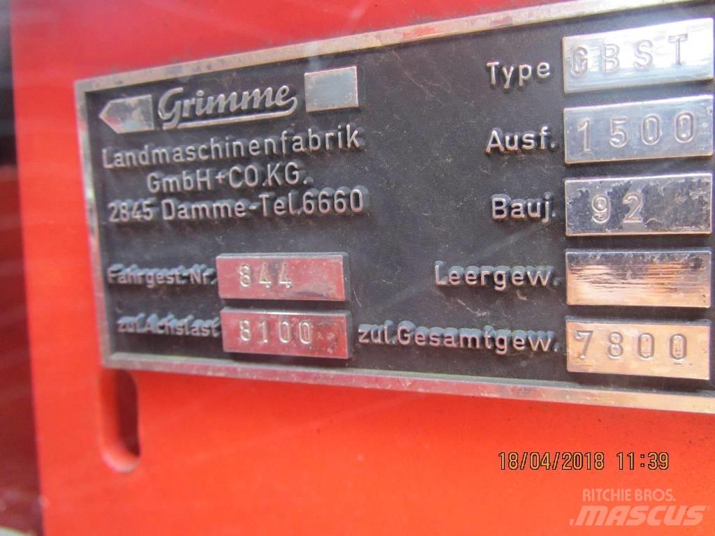 Grimme GBST 1500 Moissoneuse de Pomme de Terre