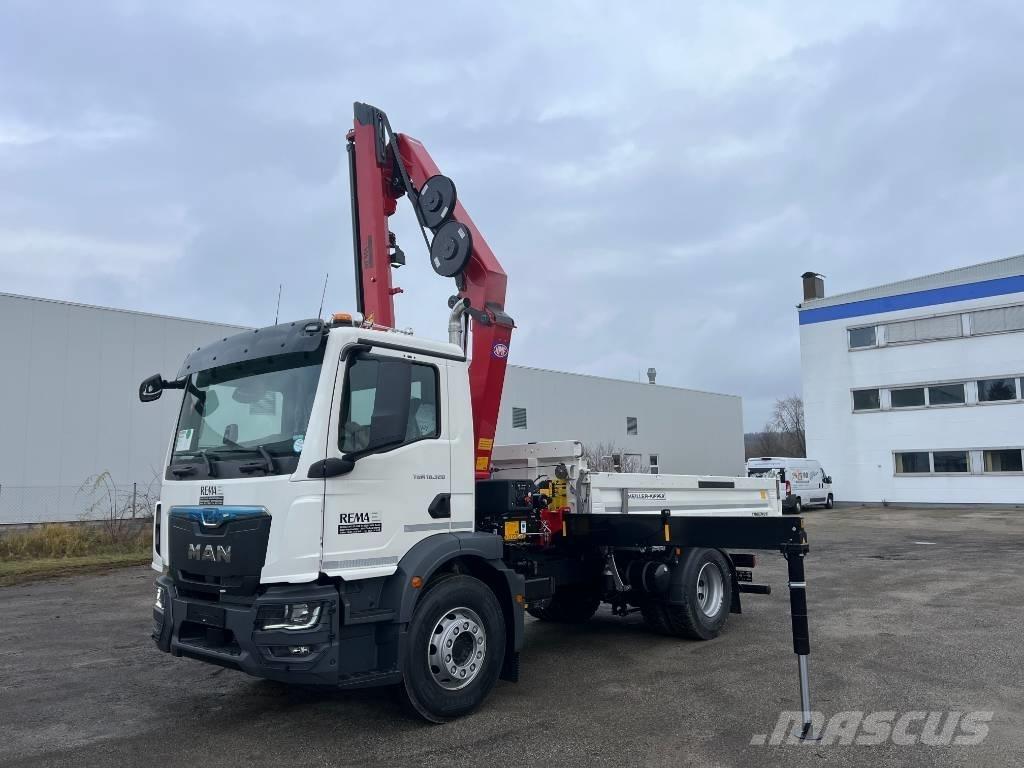 HMF 1620K4-RCS | 2024 Camion plateau ridelle avec grue