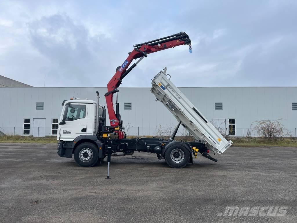 HMF 1620K4-RCS | 2024 Camion plateau ridelle avec grue