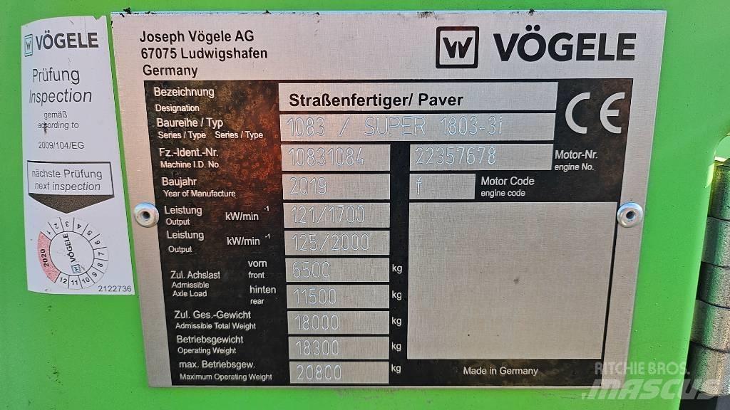 Vögele Super 1803-3i Finisseur