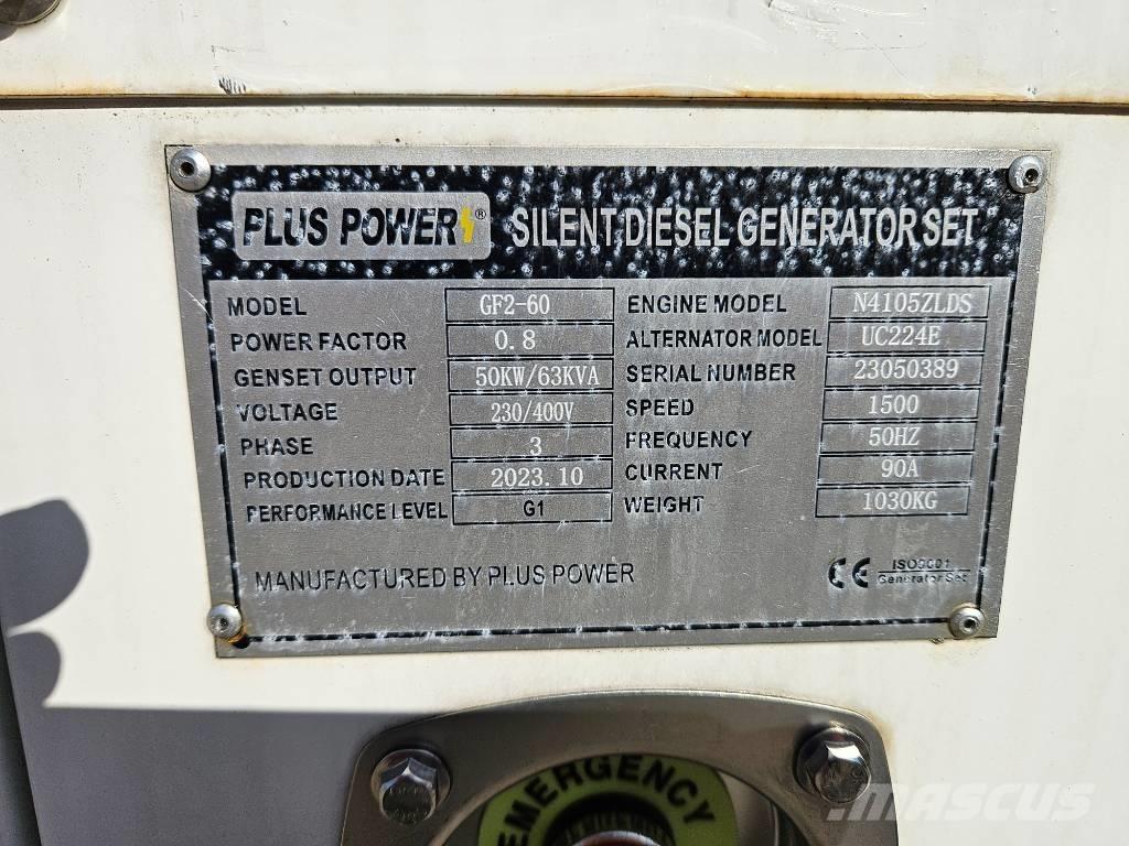 Plus Power GF2-60 Générateurs diesel