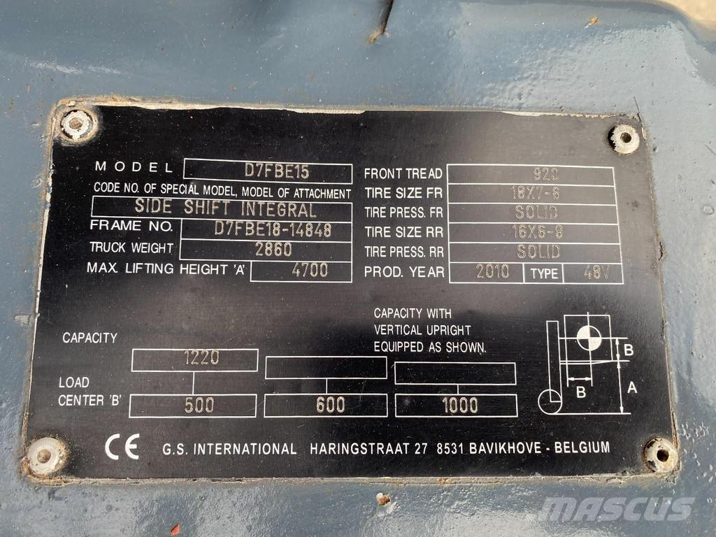 Toyota 7FBEF15 Chariots élévateurs électriques