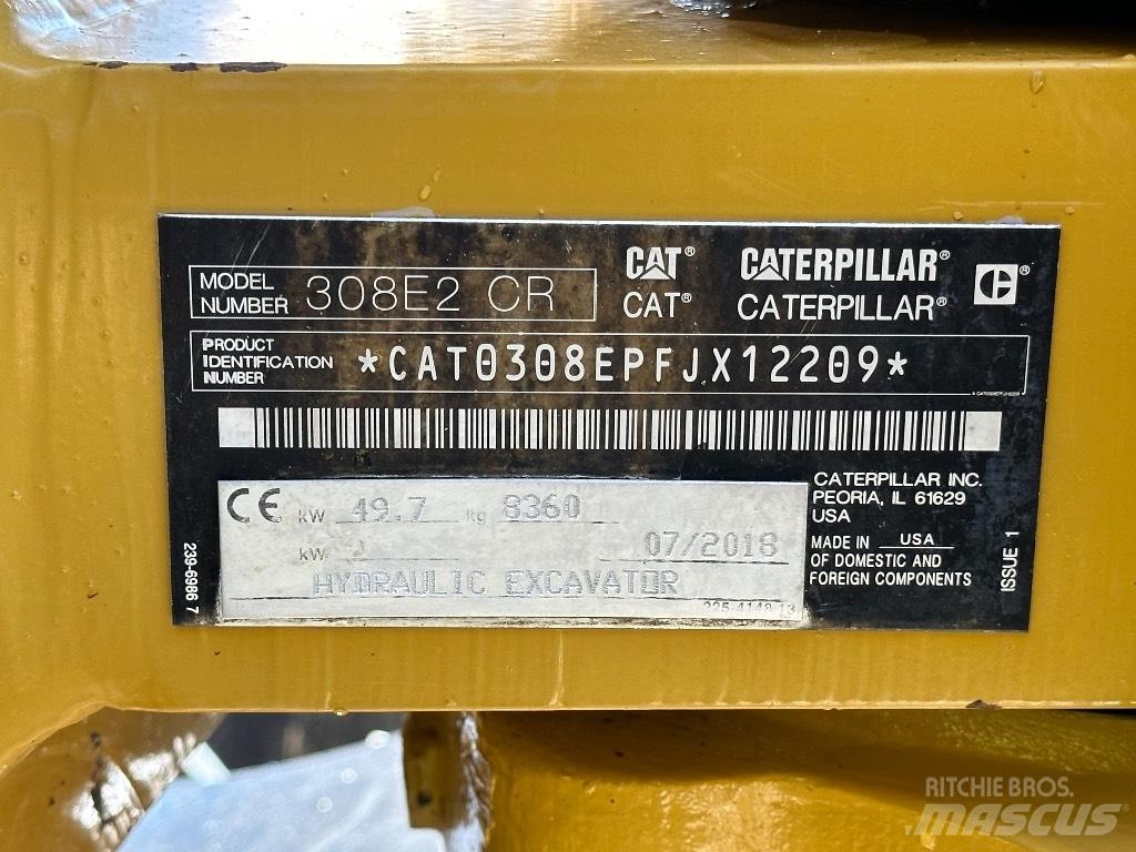 CAT 308 E2 CR Mini pelle 7t-12t
