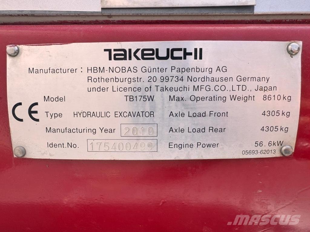 Takeuchi TB 175 W Pelle sur pneus