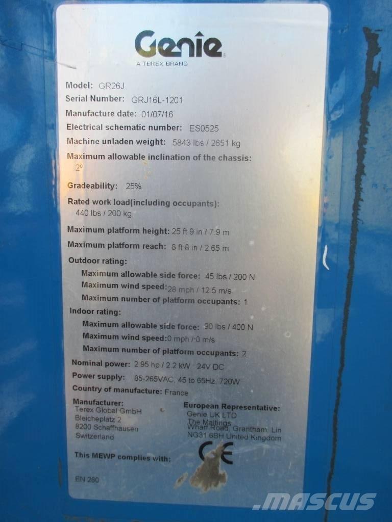 Genie GR 26 J Mât vertical