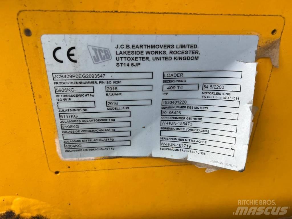 JCB 409 Agri shovel Chargeuse sur pneus