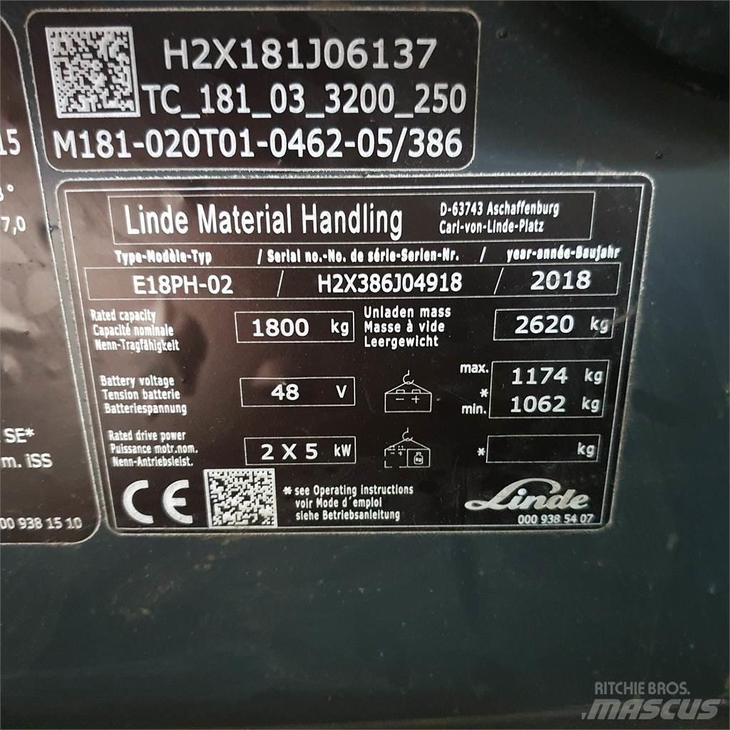 Linde E18PH Chariots élévateurs électriques