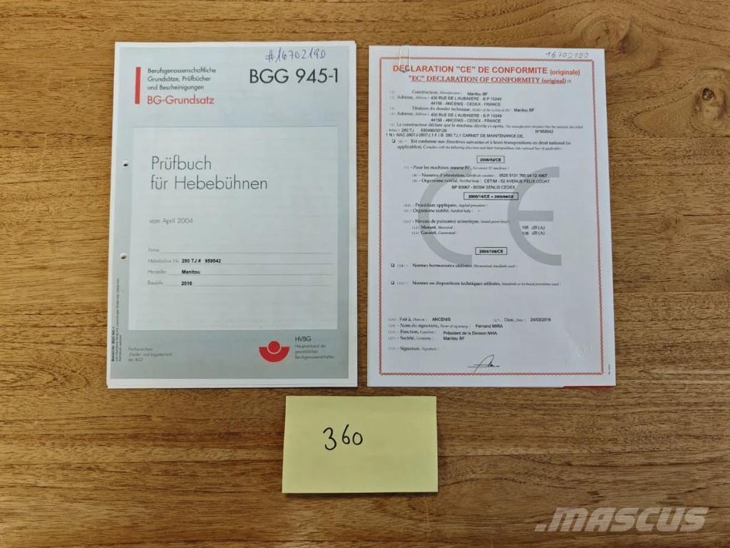 Manitou 280 TJ Nacelles télescopiques