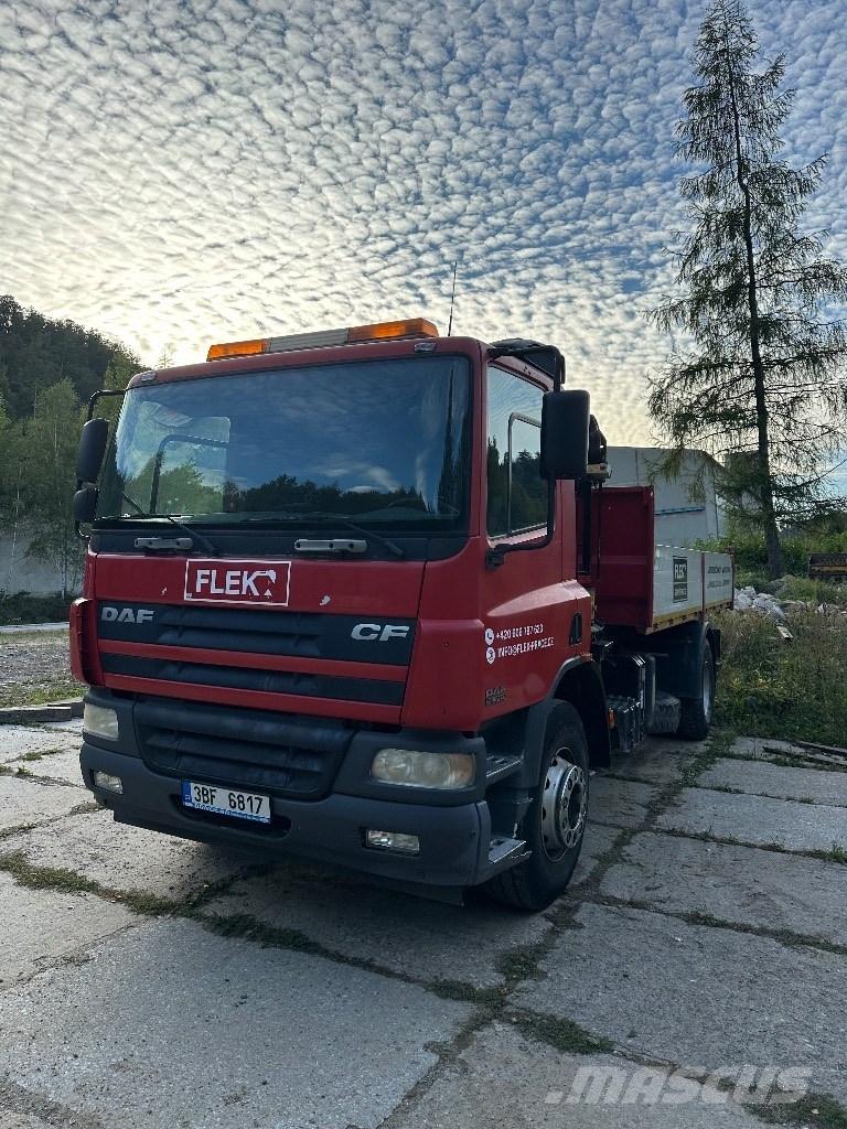 DAF CF 75.310 Camion plateau ridelle avec grue