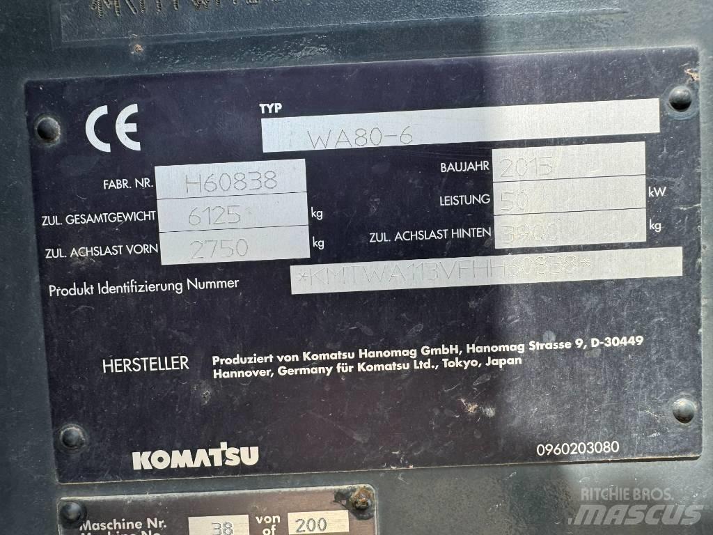 Komatsu WA80-6 Chargeuse sur pneus