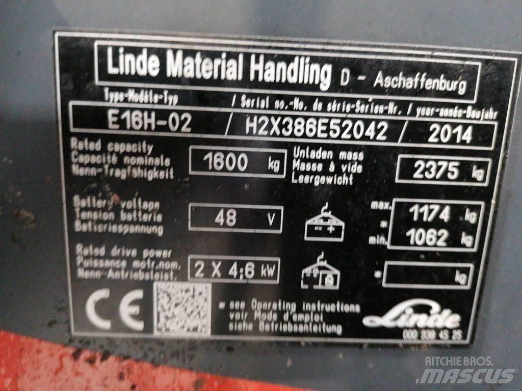 Linde E16H-02 Chariots élévateurs électriques