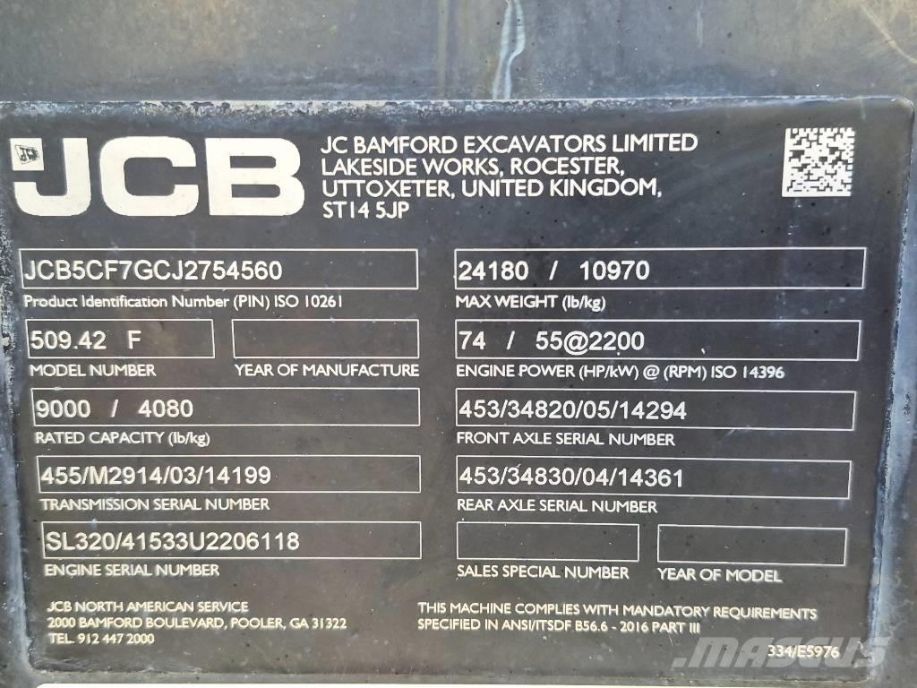 JCB 509-42 Chariot télescopique