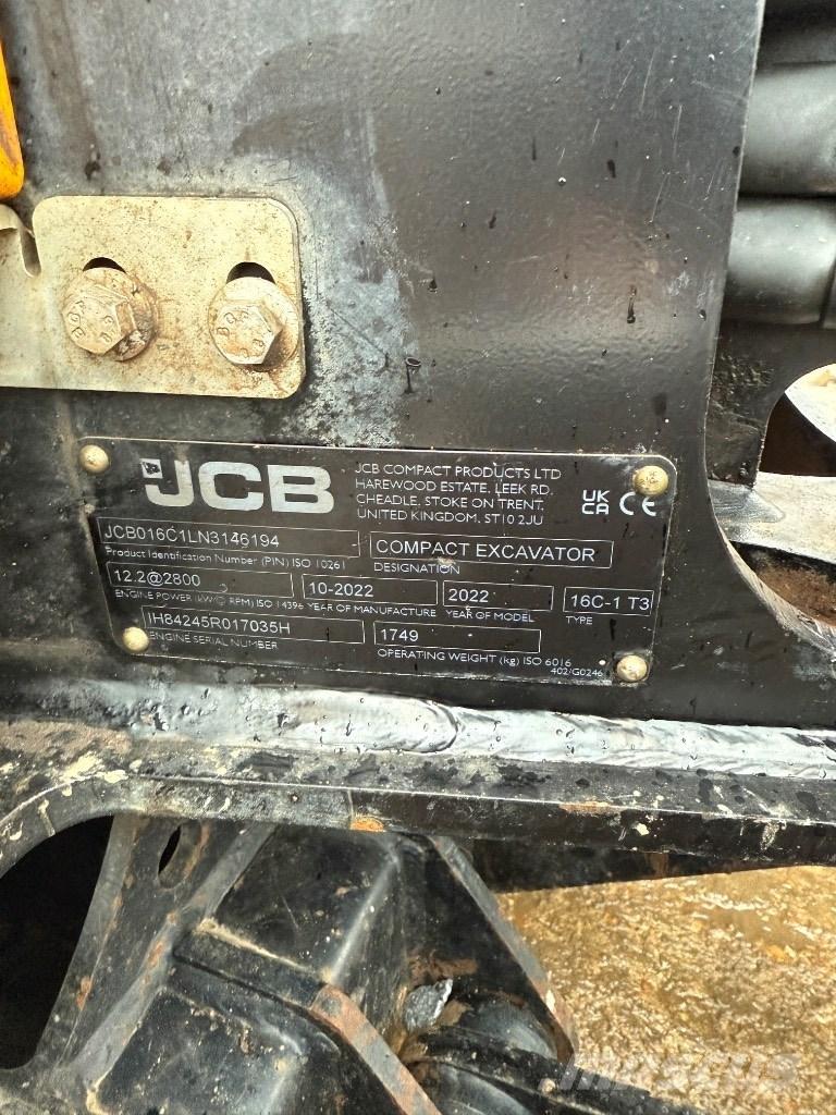 JCB 16 C Mini pelle < 7t