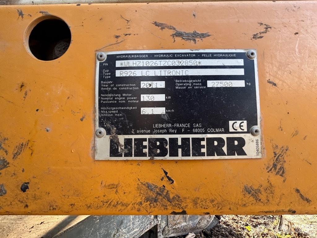 Liebherr R 926 LC NL Pelle longue portée