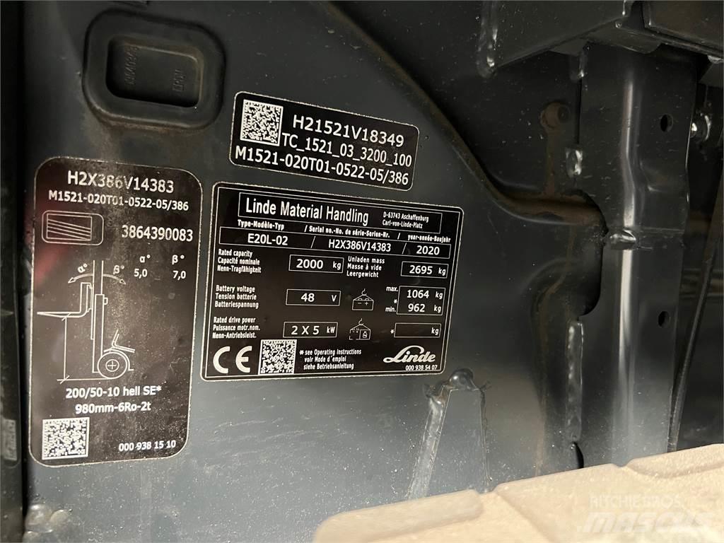 Linde E20L-02 Chariots élévateurs électriques