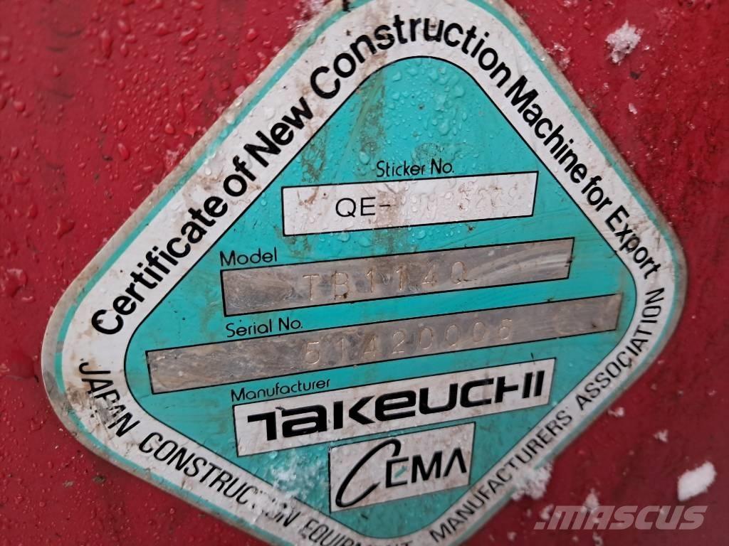 Takeuchi TB 1140 Pelle sur chenilles