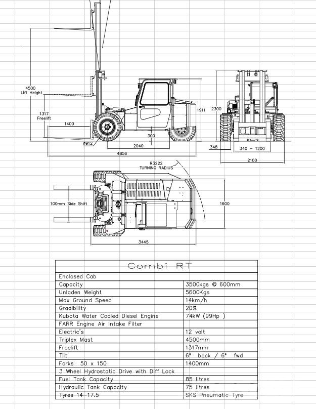Combilift RT 3500 Chariot tout terrain