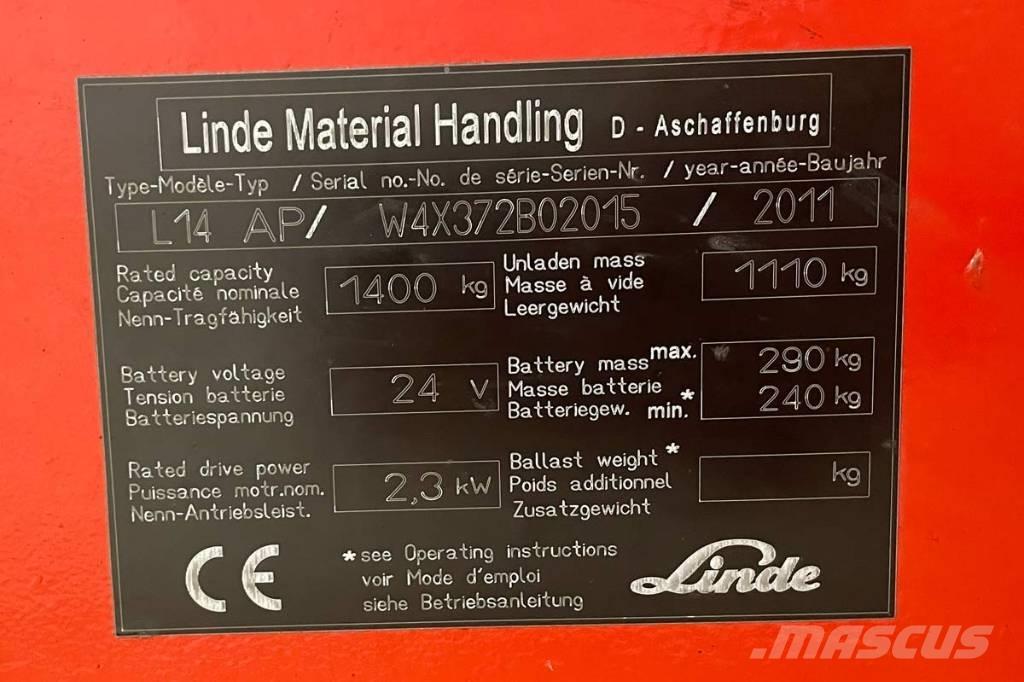 Linde L 14 Gerbeurs Automoteurs