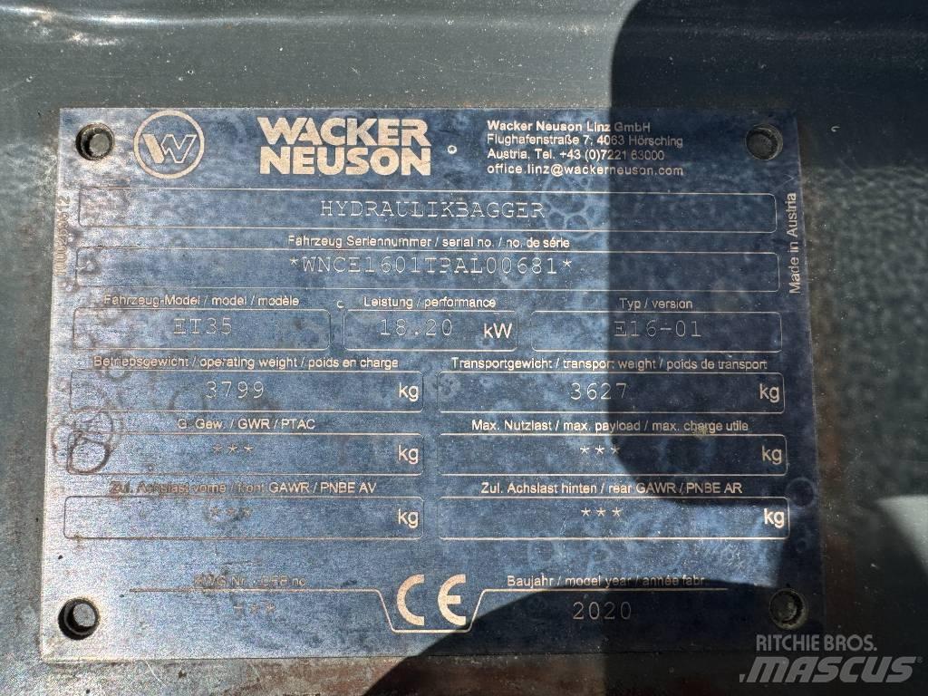 Wacker Neuson ET35 Pelle sur chenilles