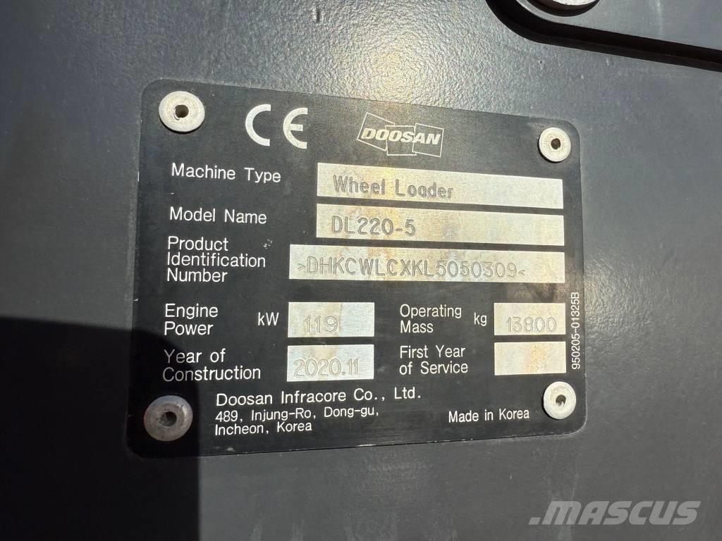 Doosan DL 220-5 Chargeuse sur pneus