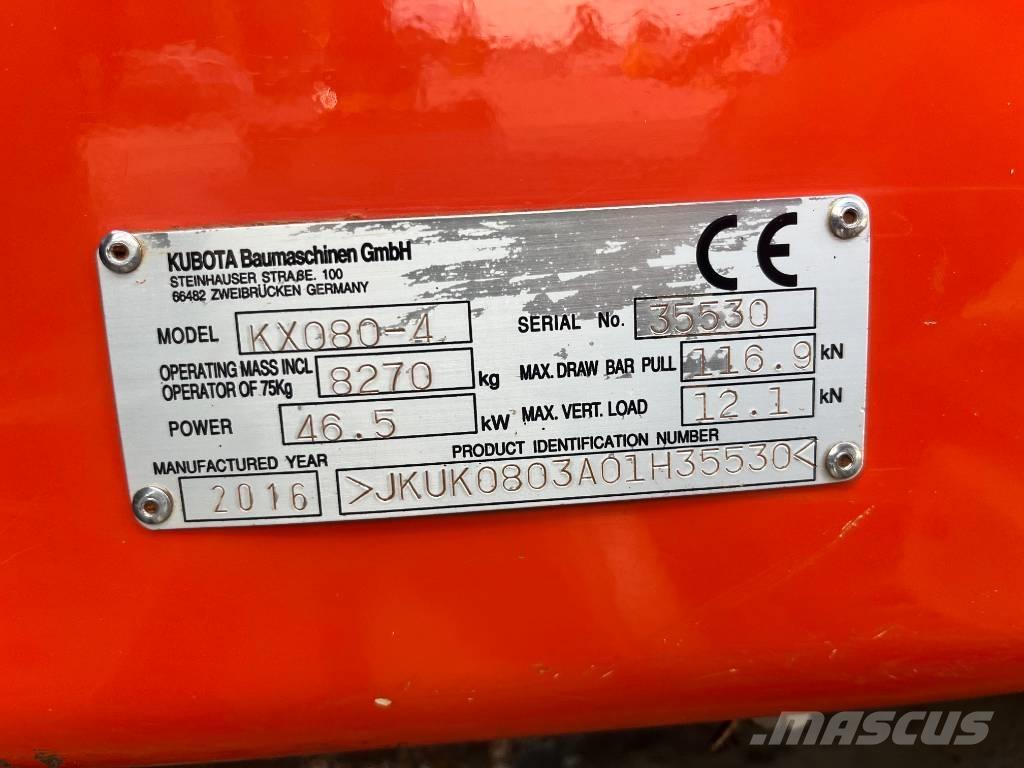 Kubota KX 080 Mini pelle 7t-12t