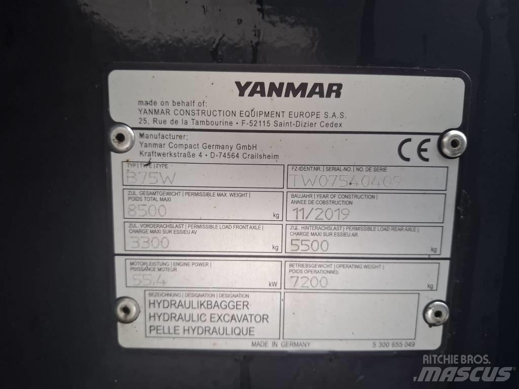 Yanmar B 75 W Pelle sur pneus
