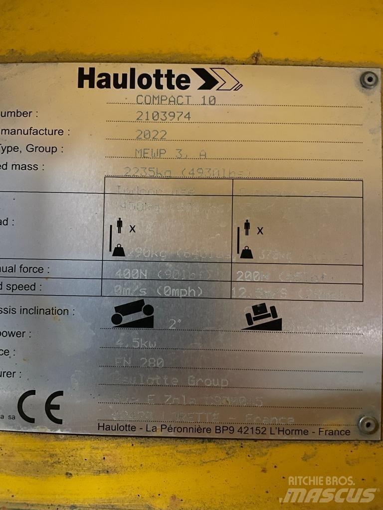 Haulotte Compact 10 Nacelle ciseaux