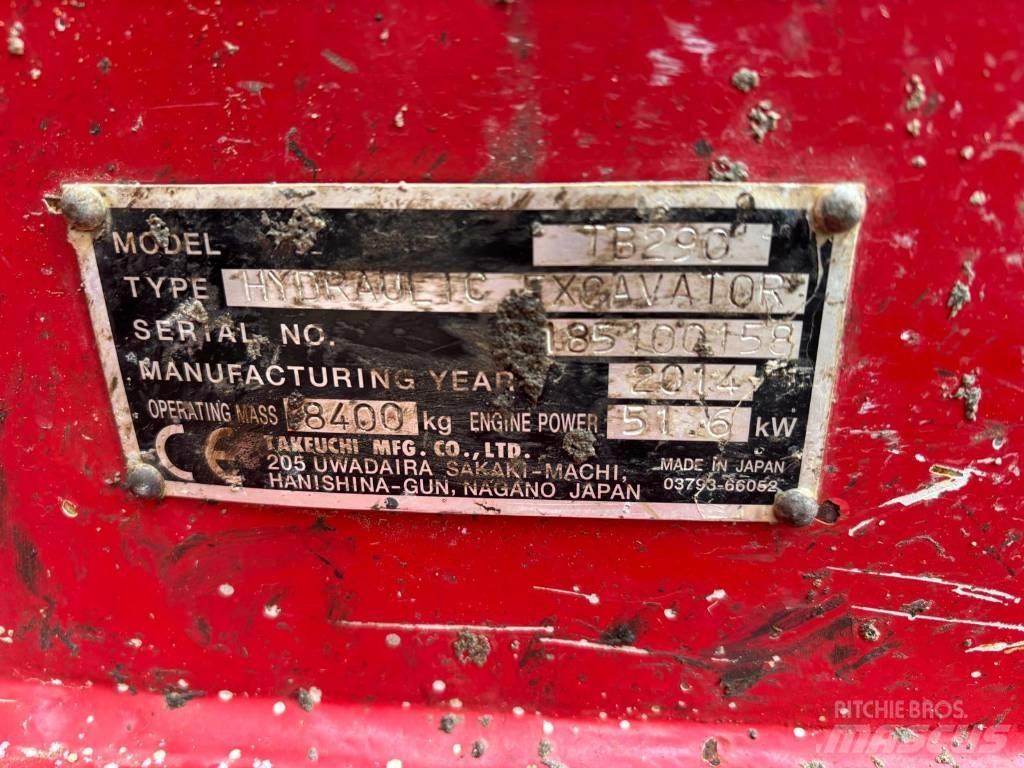 Takeuchi TB290 Mini pelle 7t-12t