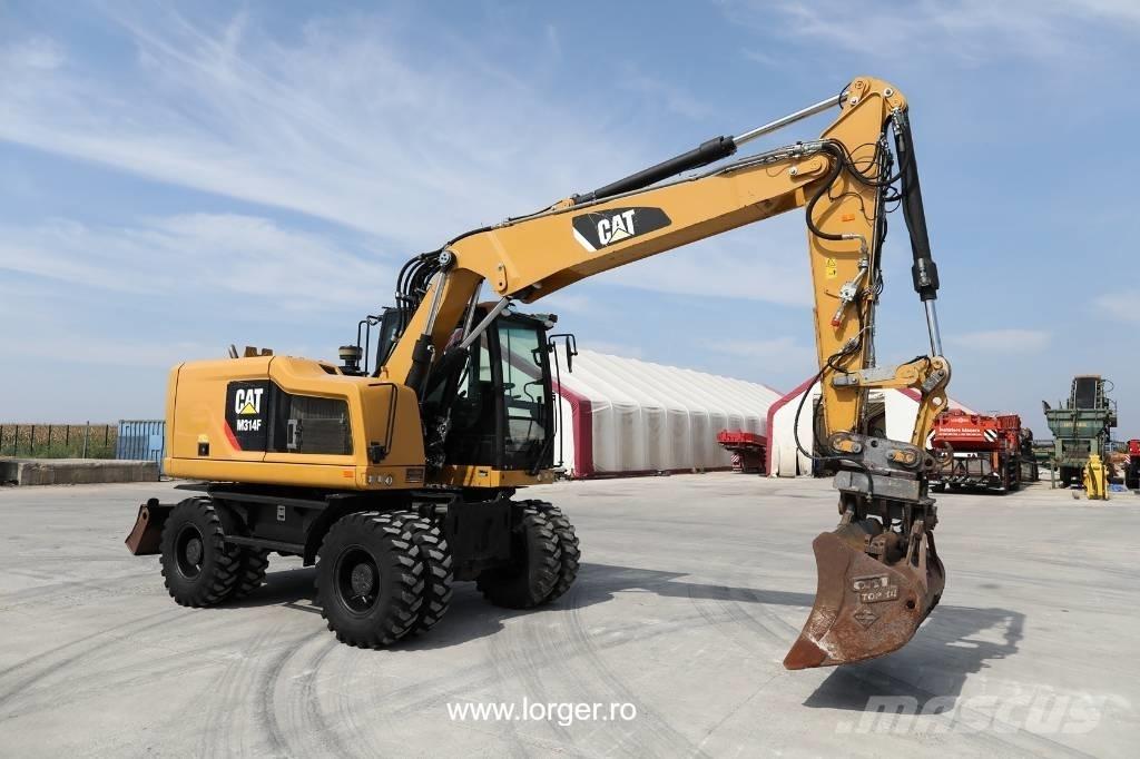 CAT M 314 F Pelle sur pneus