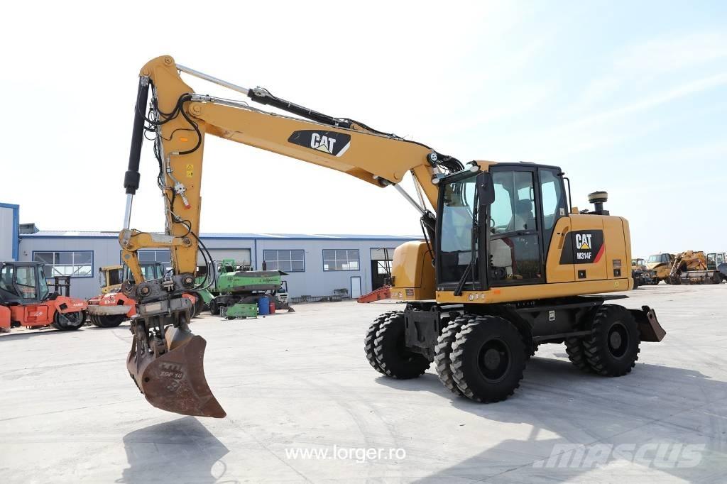 CAT M 314 F Pelle sur pneus