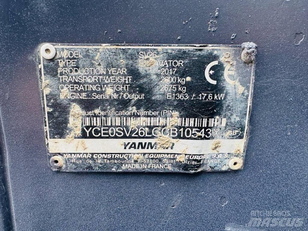 Yanmar SV 26 Mini pelle < 7t