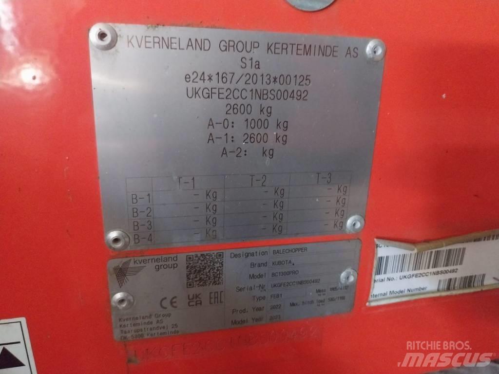 Kubota BC 1300 PRO Dérouleuse, pailleuse