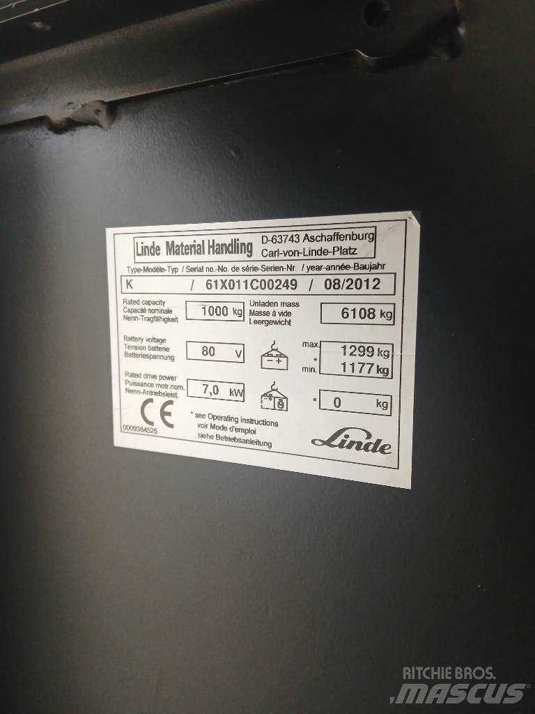 Linde K 10 Préparateur de commande haute levée