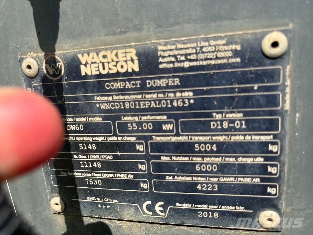 Wacker Neuson DW 60 Mini tombereau