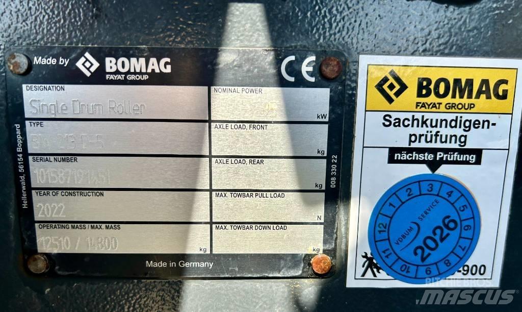 Bomag BW 213 D-5 Autres rouleaux
