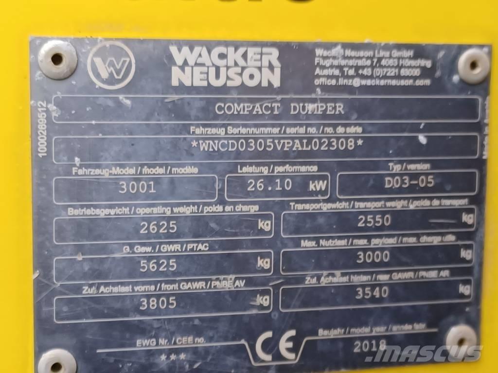 Wacker Neuson 3001 Mini tombereau
