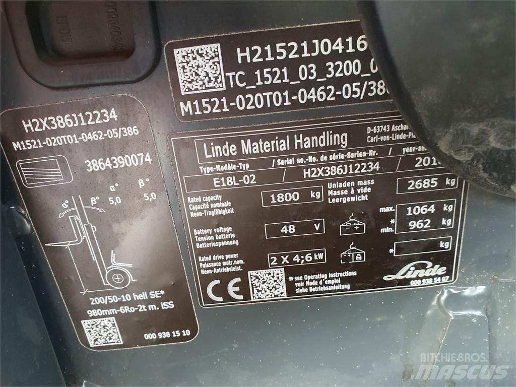 Linde E18L Chariots élévateurs électriques
