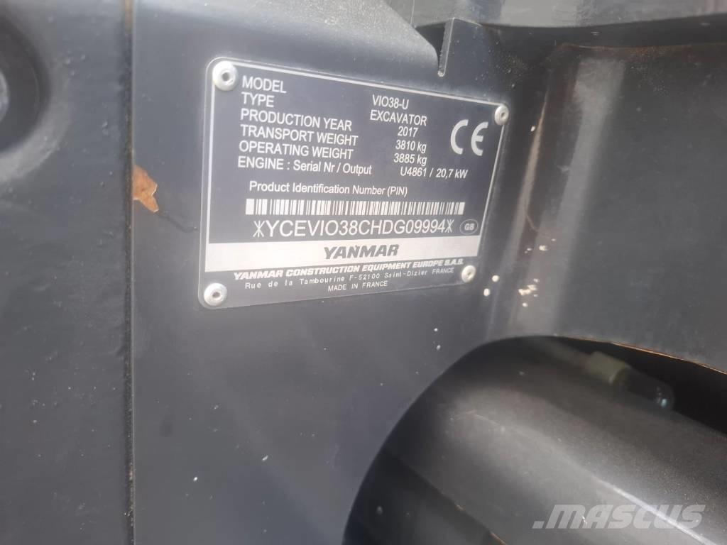 Yanmar Vio 38-U Mini pelle < 7t