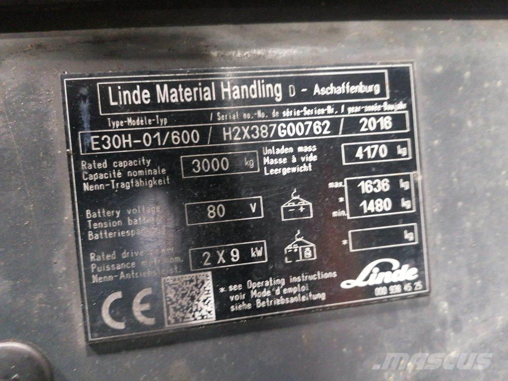 Linde E30H-01/600 Chariots élévateurs électriques