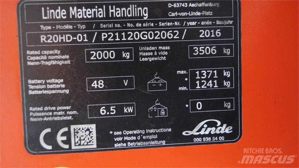 Linde R20HD Chariot à mât rétractable