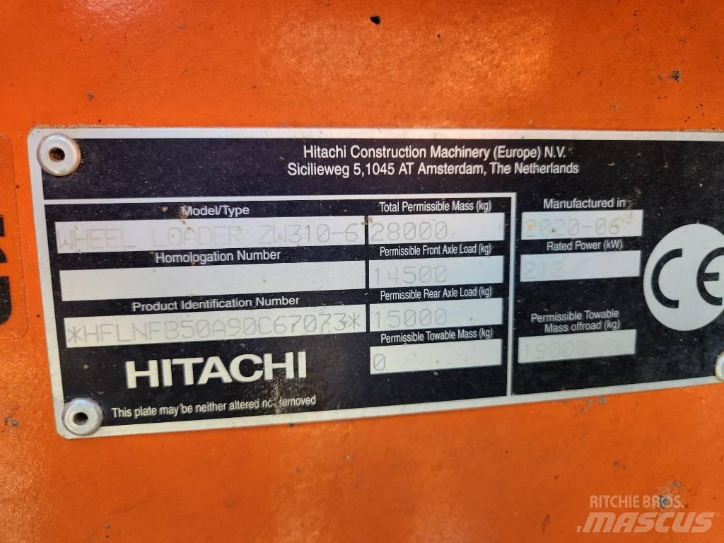Hitachi ZW310-6 Chargeuse sur pneus